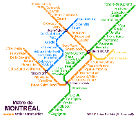 Ampliar mapa de metro de Montreal Canadá