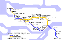 Ampliar mapa de metro de Vancouver Canadá