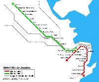 Ampliar mapa de metro de Rio de Janeiro Brasil