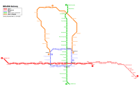 Ampliar mapa de metro de Beijing China
