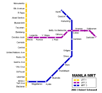 Ampliar mapa de metro de Manila Filipinas
