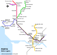Ampliar mapa de metro de Oporto Portugal