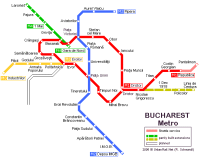 Ampliar mapa de metro de Bucarest Rumania